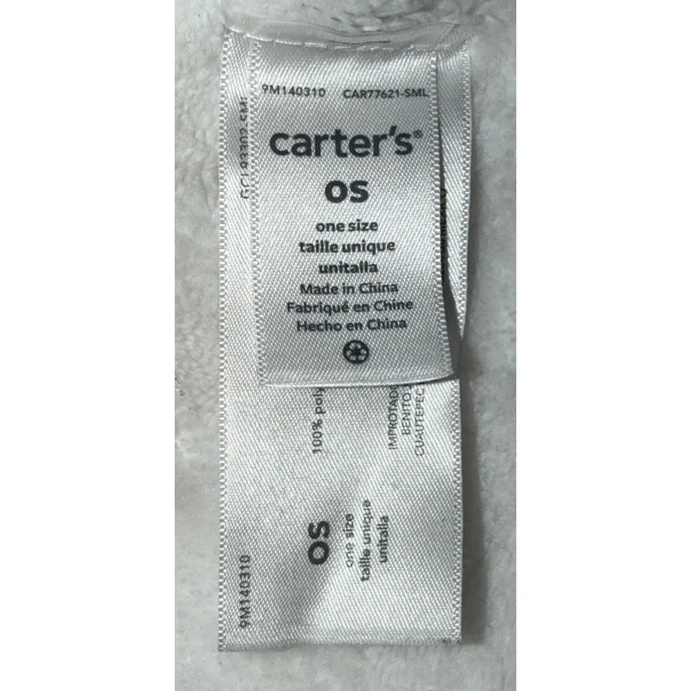Carter's Baby Blanket Safari Multi Color‎ Zoo Animals White Plush 40x30